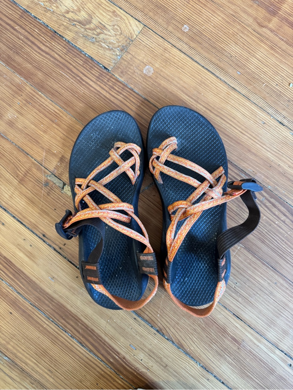 Women’s Orange and Black Chacos